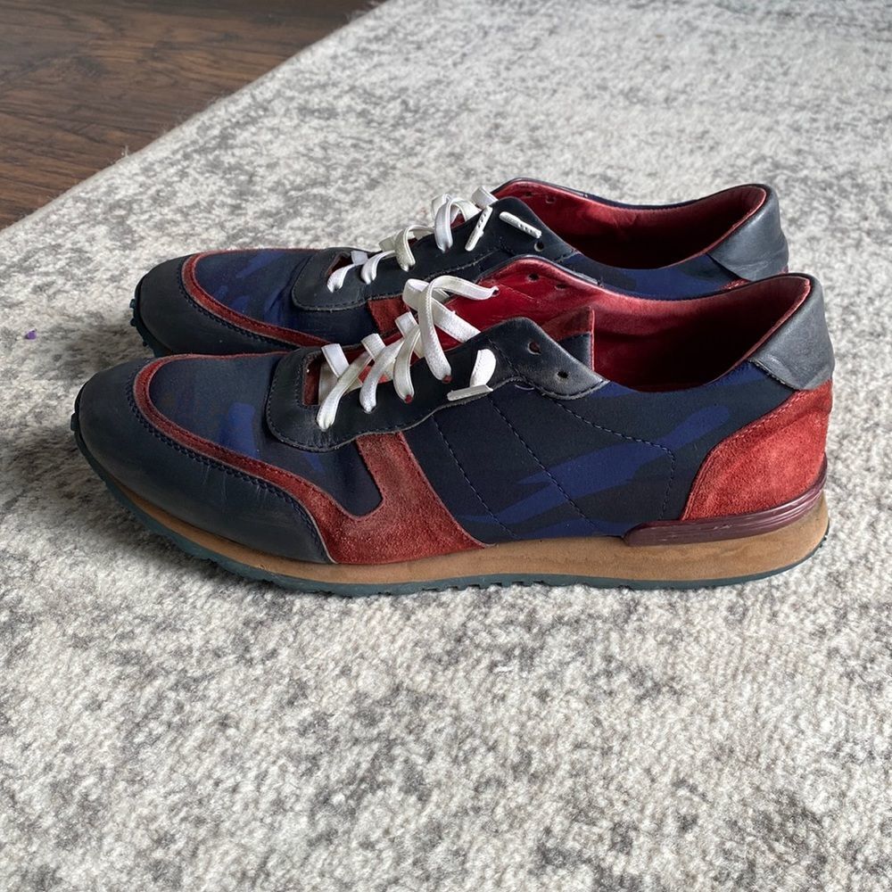 Jared Lang Camouflage Tech Camo Suede leather Sneakers size 9 in GUC size 42